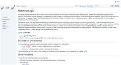 Desktop Screenshot of matching-logic.org